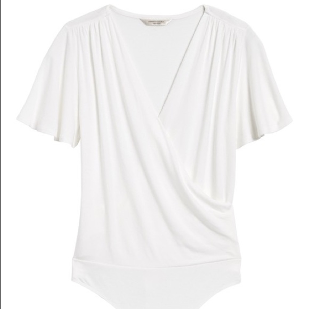 Banana Republic Threadsoft Wrap Front Bodysuit M